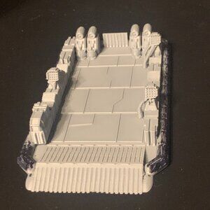 3D Dark Grey Printed Hovercraft w Marker Design 7"